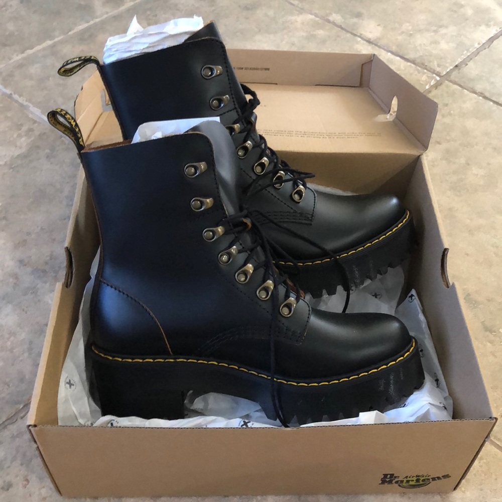 Dr Martens Leona Platform Ankle Boots